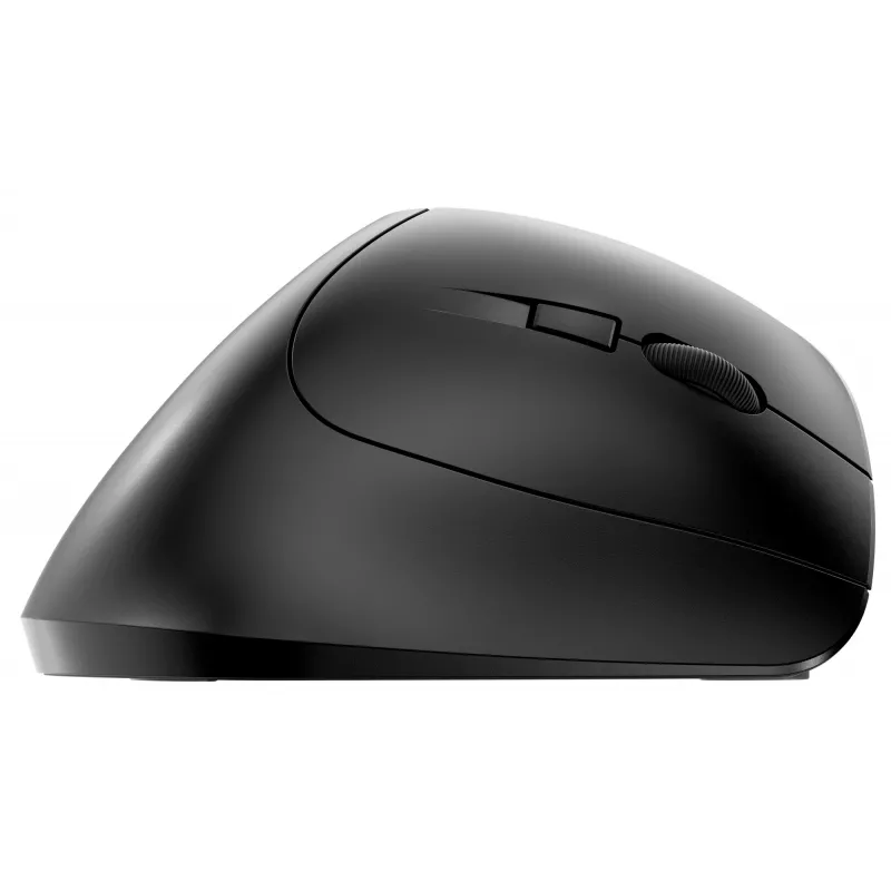 CHERRY MW 4500 Kabellose 45-Grad-Maus, Schwarz, USB, Rechtshänder, Vertikales Design, Optisch, RF Wireless, 1200 DPI, Schwarz