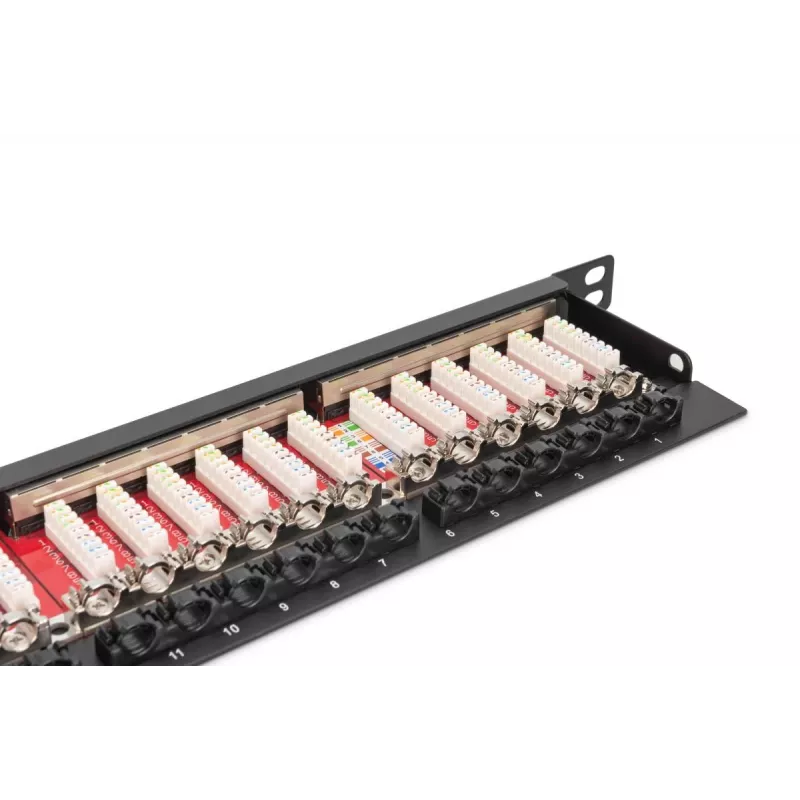 DIGITUS Patchpanel CAT6a geschirmt 24-Port 0,5HE (dn91624sslea)