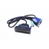 DIGITUS Modulare 48,3 cm (19 Zoll) TFT-Konsole mit 1-Port KVM, RAL 9005 schwarz - Qwertzu Deutsch
