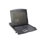 DIGITUS Modularisierte 43,2 cm (17 Zoll) TFT-Konsole mit 8-Port KVM RAL 9005 schwarz - Qwertzu Deutsch