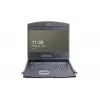 DIGITUS Modularized 48.3cm (19in) TFT console with 8 port Cat.5 KVM, RAL 9005 Schwarz - Qwertzu German