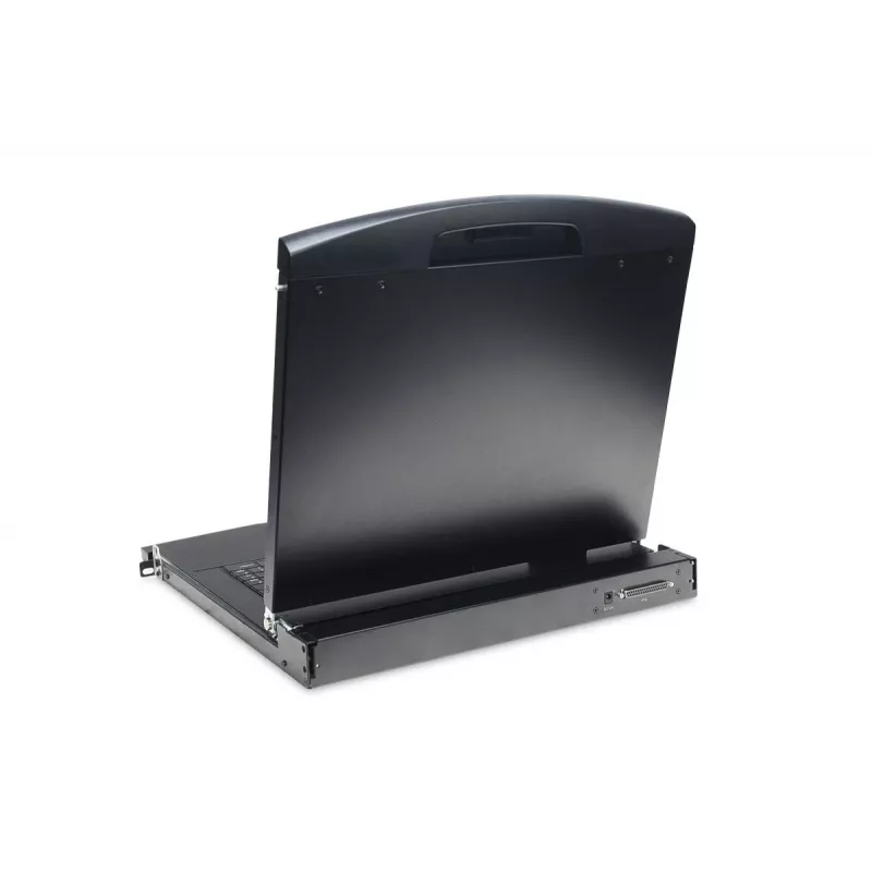 DIGITUS Modularized 48.3cm (19in) TFT console with 8 port Cat.5 KVM, RAL 9005 Schwarz - Qwertzu German