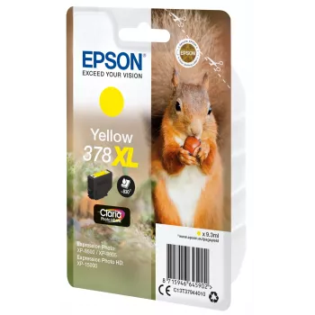 Epson Squirrel Einzelpackung Gelb 378XL Claria Photo HD Tinte, Hohe (XL) Reichweite, Gelb, Pigmenttinte, 9,3 ml, 1 Stk., 830 Seiten