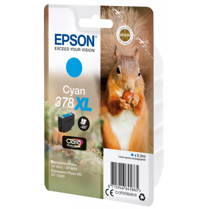 Epson Squirrel Einzelpackung Cyan 378XL Claria Photo HD Tinte