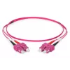 DIGITUS Glasfaser-Patchkabel, SC auf SC Multimode OM4 - 50/125 µ, Duplex, Farbe RAL4003 Länge 1m
