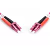 DIGITUS Glasfaser-Patchkabel, LC auf LC Multimode OM4 – 50/125 µ, Duplex, Farbe RAL4003, Länge 1 m