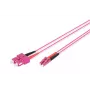 DIGITUS Glasfaser-Patchkabel, LC zu SC Multimode OM4 - 50/125 µ, Duplex, Farbe RAL4003 Länge 1m
