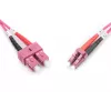 DIGITUS Glasfaser-Patchkabel, LC auf SC Multimode OM4 - 50/125 µ, Duplex, Farbe RAL4003, Länge 5 m