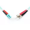 DIGITUS Glasfaser-Patchkabel, LC auf ST Multimode 50/125 µ, Duplex Länge 5m Klasse OM3