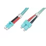 DIGITUS Glasfaser-Patchkabel, LC auf SC Multimode 50/125 µ, Duplex Länge 5 m Klasse OM3