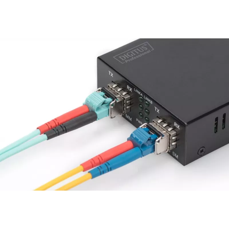 DIGITUS 1,25 Gbit/s SFP-Modul, Bis zu 550 m Multimode, LC-Duplex-Stecker 1000Base-SX, 850 nm
