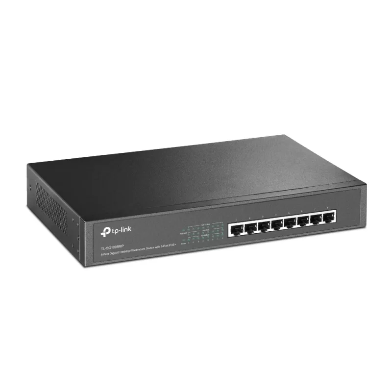TP-Link TL-SG1008MP Unmanaged Gigabit Ethernet (10/100/1000) Power over Ethernet (PoE) 1U Schwarz