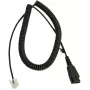 Kabel Jabra LINK Siemens Openstage Connector QD auf RJ-45, 0,5 m (spiralförmig 2 m), Schwarz