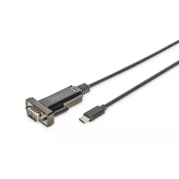 DIGITUS USB Typ-C 2.0 auf Seriell Konverter, DSUB 9M 1m Kabel
