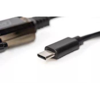 DIGITUS USB Typ-C 2.0 auf Seriell Konverter, DSUB 9M 1m Kabel