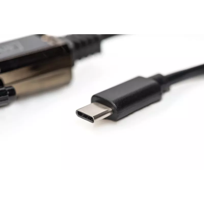 DIGITUS USB Typ-C 2.0 auf Seriell Konverter, DSUB 9M 1m Kabel