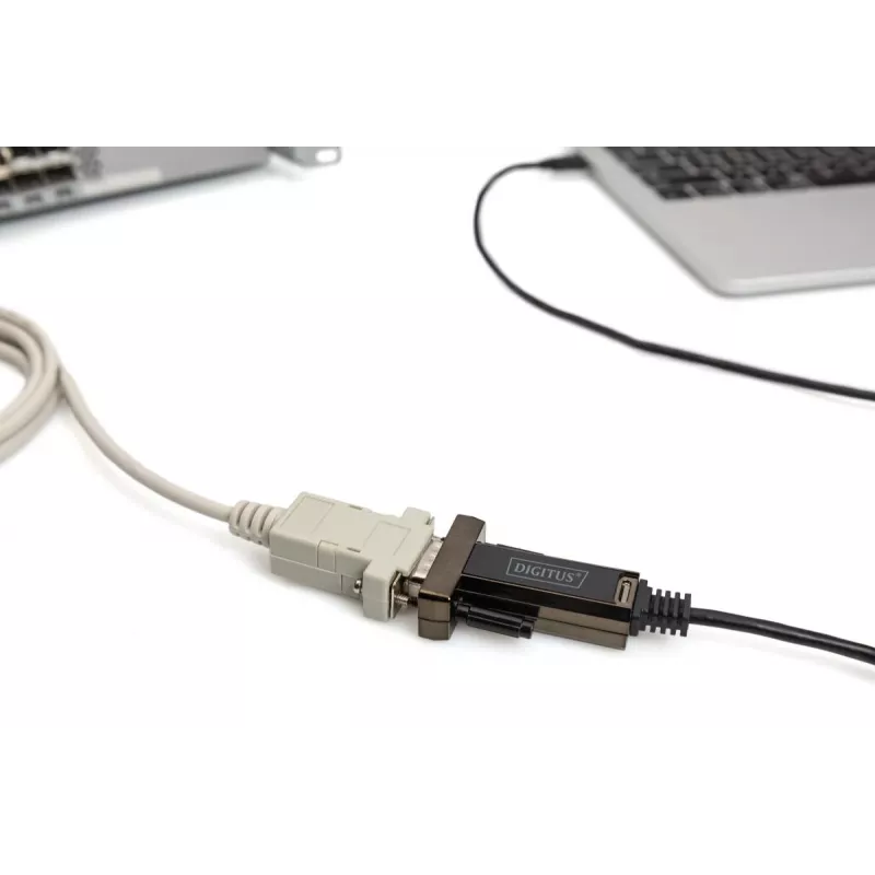 DIGITUS USB Typ-C 2.0 auf Seriell Konverter, DSUB 9M 1m Kabel