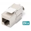 DIGITUS Modular Patch Panel - geschirmt mit 24x DN-93615 24-Port 1U Rackeinbau grau RAL 7035