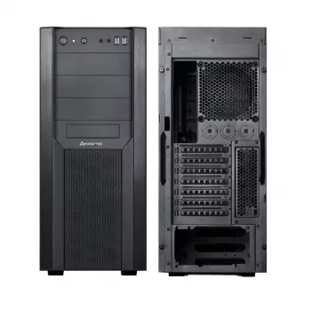 PC-Gehäuse CHIEFTEC CW-01B-OP Tower Schwarz — SPCC, 7×3,5-Zoll-Schächte, 7×2,5-Zoll-Schächte, 3×5,25-Zoll-Schächte, bis zu 410 mm GPU