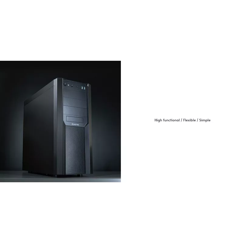 PC-Gehäuse CHIEFTEC CW-01B-OP Tower Schwarz — SPCC, 7×3,5-Zoll-Schächte, 7×2,5-Zoll-Schächte, 3×5,25-Zoll-Schächte, bis zu 410 mm GPU