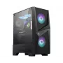MSI MAG FORGE 100R Midi Tower Gaming Computer Case 'Schwarz, 2x 120mm ARGB PWM-Lüfter, 1x 120mm Lüfter, 1-6 ARGB Hub, Mystic Light Sync, Tempered Glass Panel, ATX, mATX, mini-ITX'