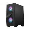 MSI MAG FORGE 100R Midi Tower Gaming Computer Case 'Schwarz, 2x 120mm ARGB PWM-Lüfter, 1x 120mm Lüfter, 1-6 ARGB Hub, Mystic Light Sync, Tempered Glass Panel, ATX, mATX, mini-ITX'
