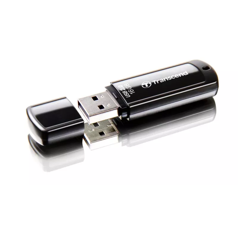 TRANSCEND Jetflash 350 - 16GB USB Stick - USB 2.0 - Schwarz