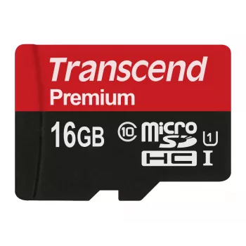 Flash-Speicher Transcend 16GB MicroSDHC Class 10 UHS-I TS16GUSDCU1