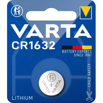 VARTA Batterie Lithium-Knopfzelle CR1632 3 V
