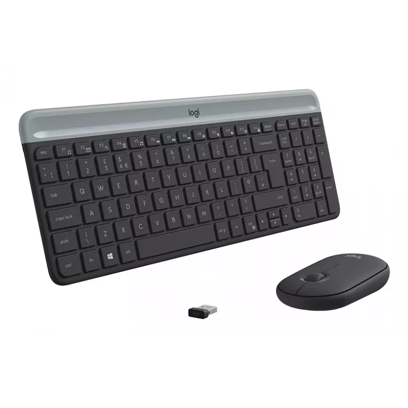 LOGITECH schlank Wireless Tastatur-Maus-Combo Mk470 - Graphite - Deutsch Qwertz