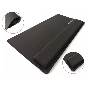Sandberg Desk Pad Pro XXL, Schwarz, Einfarbig, Handgelenkauflage, Rutschfeste Unterseite, Gaming-Mauspad