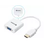 Sandberg HDMI-zu-VGA-Konverter, VGA (D-Sub), HDMI Typ A (Standard), Stecker, Buchse, Weiß, RoHS