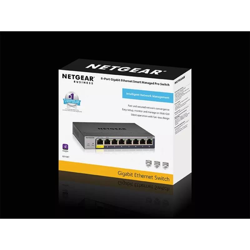 NETGEAR GS108Tv3 Managed L2 Gigabit Ethernet (10/100/1000) Grau
