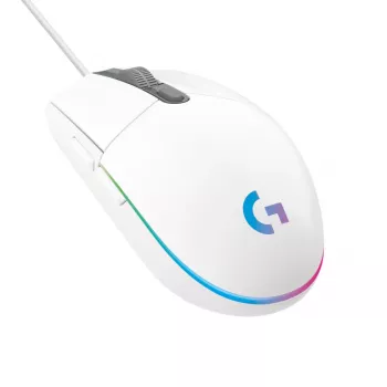 LOGITECH G203 Lightsync Gaming-Maus USB Weiß