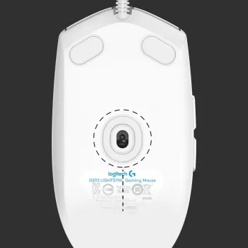 LOGITECH G203 Lightsync Gaming-Maus USB Weiß