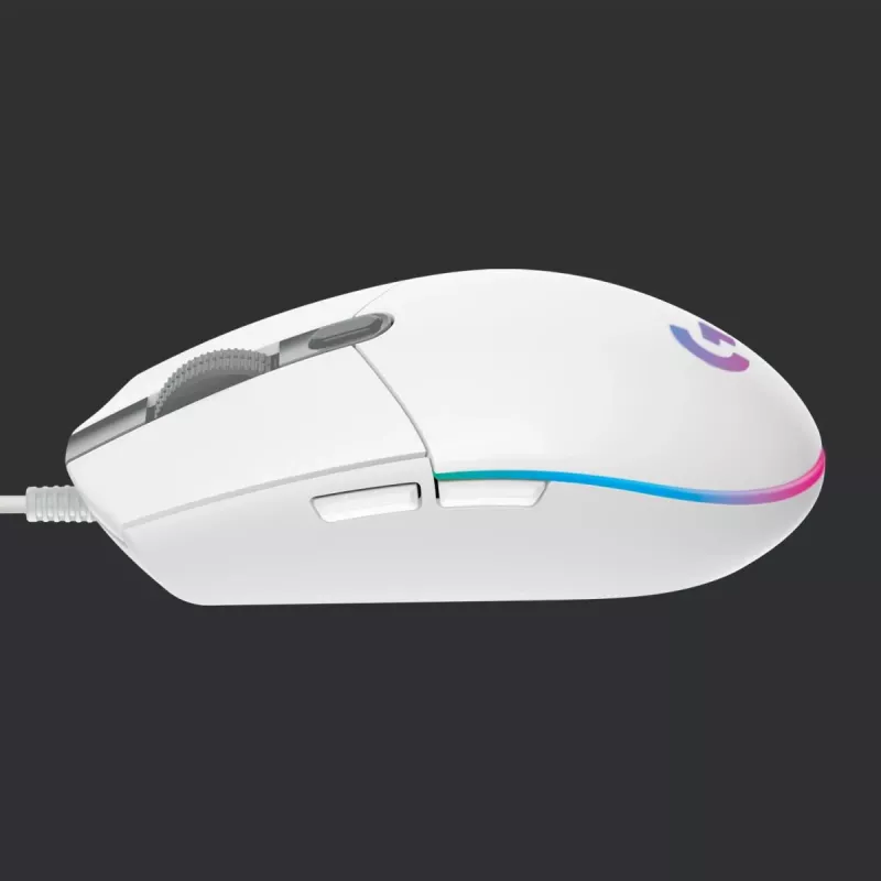 LOGITECH G203 Lightsync Gaming-Maus USB Weiß