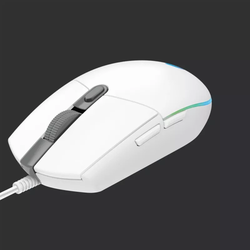 LOGITECH G203 Lightsync Gaming-Maus USB Weiß