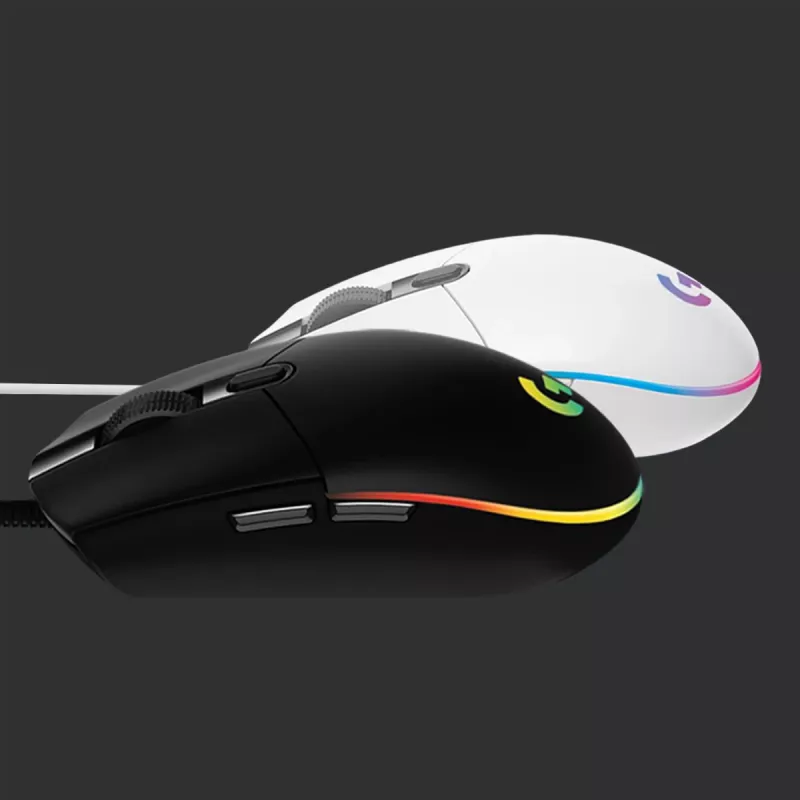 LOGITECH G203 Lightsync Gaming-Maus USB Weiß