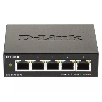 D-Link DGS-1100-05V2/E Netzwerk-Switch Managed L2 Gigabit Ethernet (10/100/1000) Schwarz