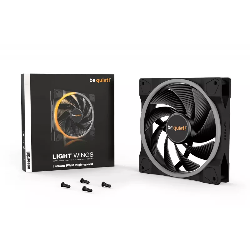 be quiet! Light Wings 140mm ARGB PWM High Speed Lüfter Schwarz