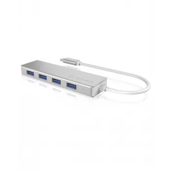 ICY BOX IB-HUB1425-C3 USB 3.2 Gen 1 (3.1 Gen 1) Type-C 5000 Mbit/s Silber