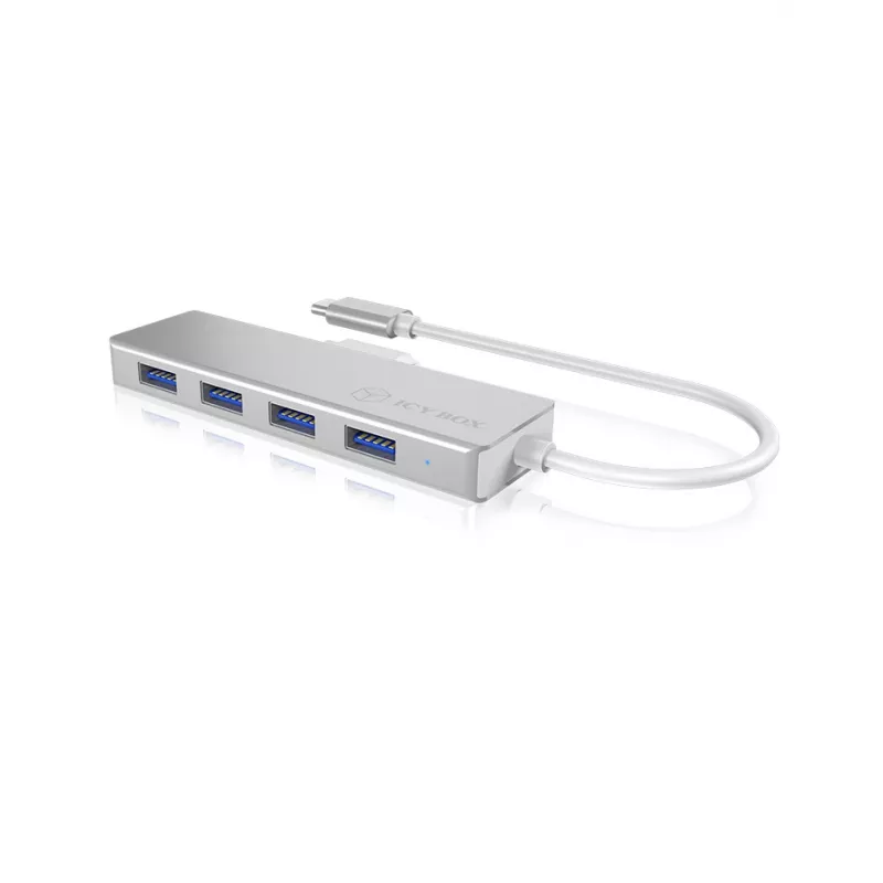 ICY BOX IB-HUB1425-C3 USB 3.2 Gen 1 (3.1 Gen 1) Type-C 5000 Mbit/s Silber