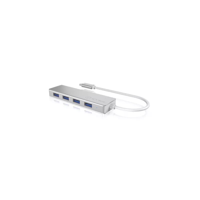 ICY BOX IB-HUB1425-C3 USB 3.2 Gen 1 (3.1 Gen 1) Type-C 5000 Mbit/s Silber