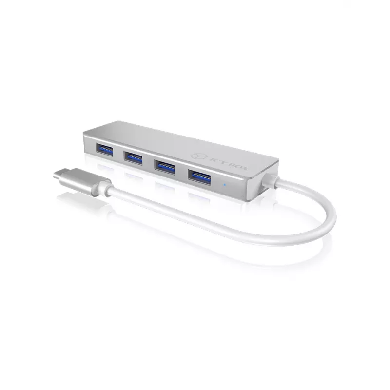 ICY BOX IB-HUB1425-C3 USB 3.2 Gen 1 (3.1 Gen 1) Type-C 5000 Mbit/s Silber