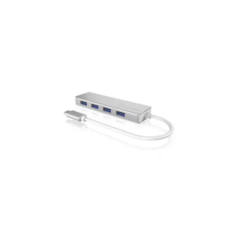 ICY BOX IB-HUB1425-C3 USB 3.2 Gen 1 (3.1 Gen 1) Type-C 5000 Mbit/s Silber