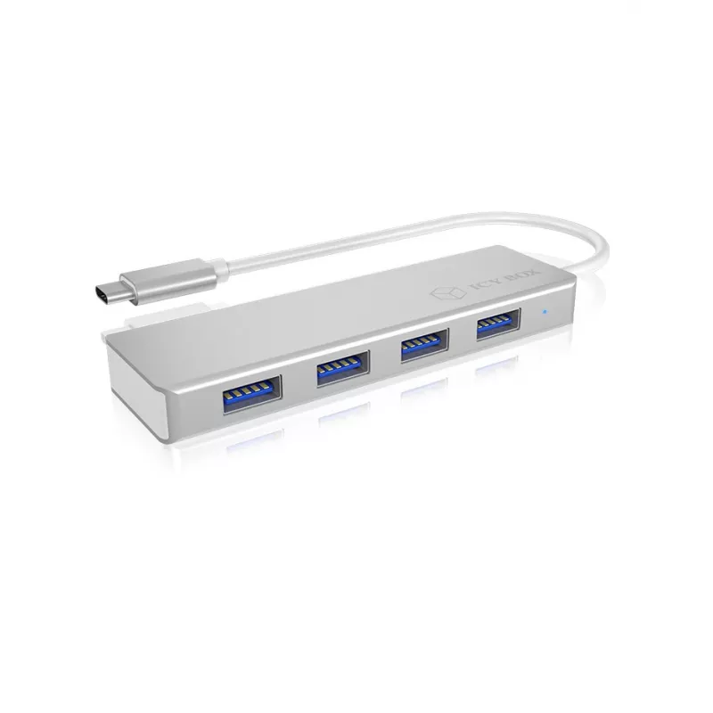 ICY BOX IB-HUB1425-C3 USB 3.2 Gen 1 (3.1 Gen 1) Type-C 5000 Mbit/s Silber