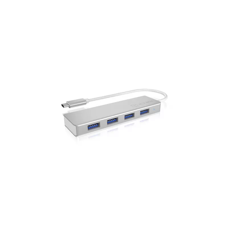 ICY BOX IB-HUB1425-C3 USB 3.2 Gen 1 (3.1 Gen 1) Type-C 5000 Mbit/s Silber