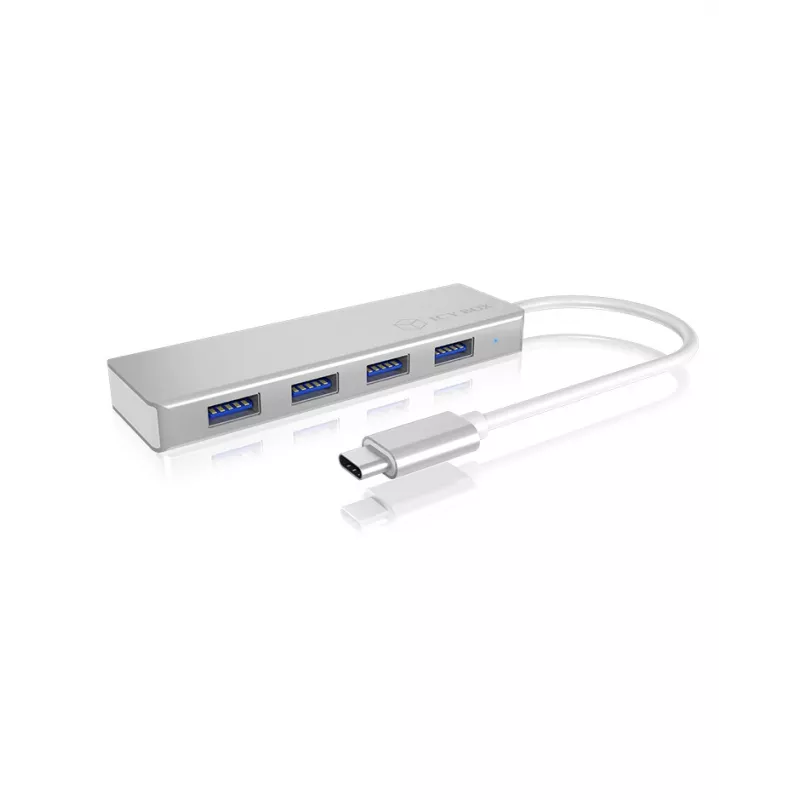 ICY BOX IB-HUB1425-C3 USB 3.2 Gen 1 (3.1 Gen 1) Type-C 5000 Mbit/s Silber