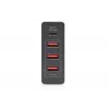 DIGITUS 4-Port USB-Ladegerät, 72 W 1x USB-C (PD) 5,9,15,20 V/3 A, 3x USB-A 5 V/2,4 A, schwarz