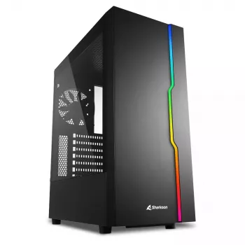 PC-Gehäuse Sharkoon RGB Slider Midi Tower Schwarz
